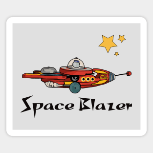 Vintage Space Blazer Toy Rocket Magnet